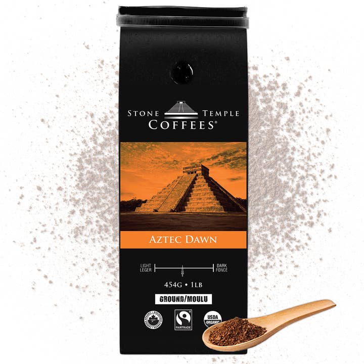 Aztec Dawn gemahlener Kaffee für den Großhandel von Stone Temple Coffees