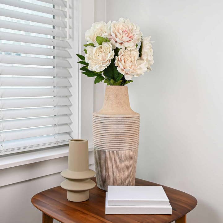 Silk Flower Depot - Wholesale Artificial Flowers - 23.5" Real Touch Peony Spray Blush3