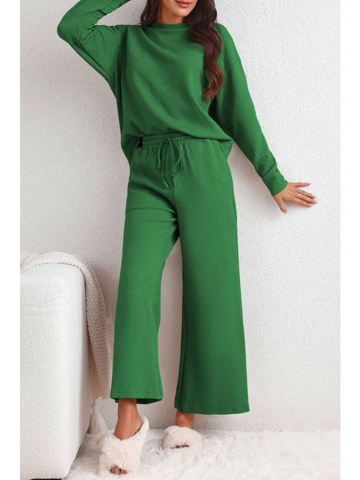 LA Society - Wholesale Lounge Set - Women's - Multicolor Ultra Loose Textured 2pcs Slouchy Outfit (S-XL)
