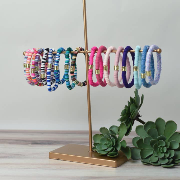 Lauren Lane – wholesale Beaded bracelet – Kendra Silicone Disc Stretch Bracelets9