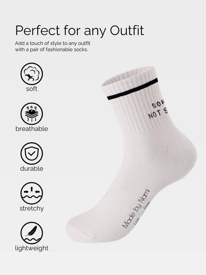 Made By Nami – wholesale Socks – Unisex – Crew Socks 2-Pack, with Sayings, 41-45 "F**k Off"
