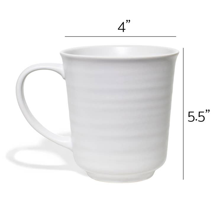EAST AVENUE - Venta al por mayor Taza - Tazas de café de 17 oz con esmalte mate blanco, paquete de 4. EL PRECIO ES POR TAZA.4