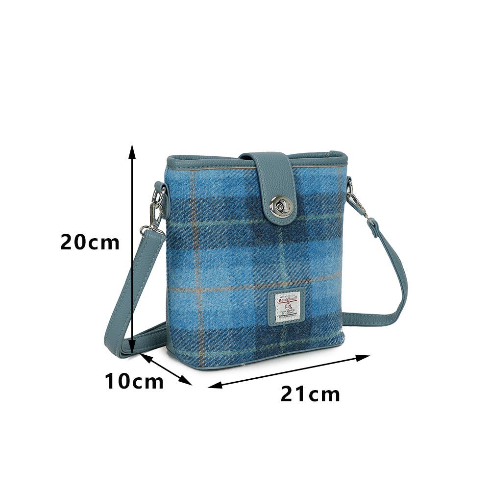 Strathurie - Wholesale Backpack - Women's - Harris Tweed Skye Blue Shoulder Bag 71131