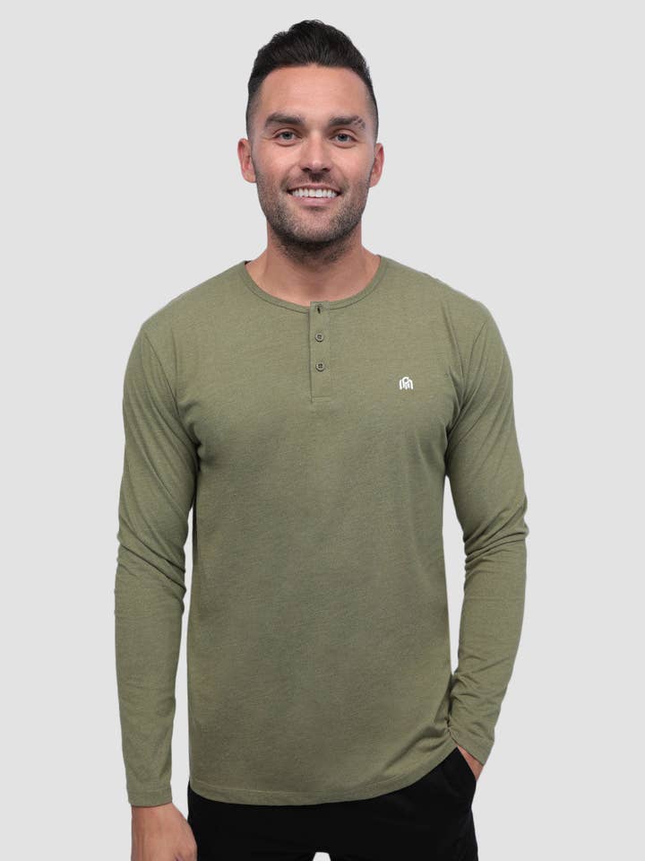 INTO THE AM – Großhandel T-Shirt – Herren – Langarm-Henley-Shirt für Herren (Marke)8