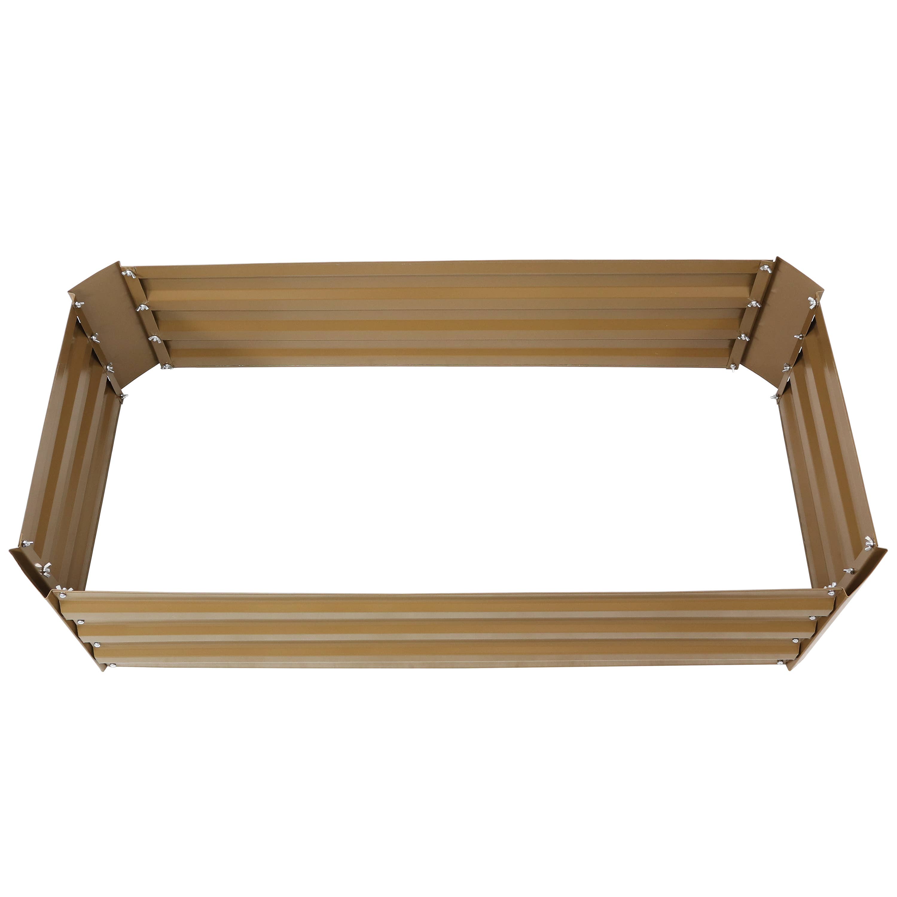Sunnydaze Decor - Vente Jardinière - Jardinière rectangulaire surélevée en acier - 48 po - Marron8