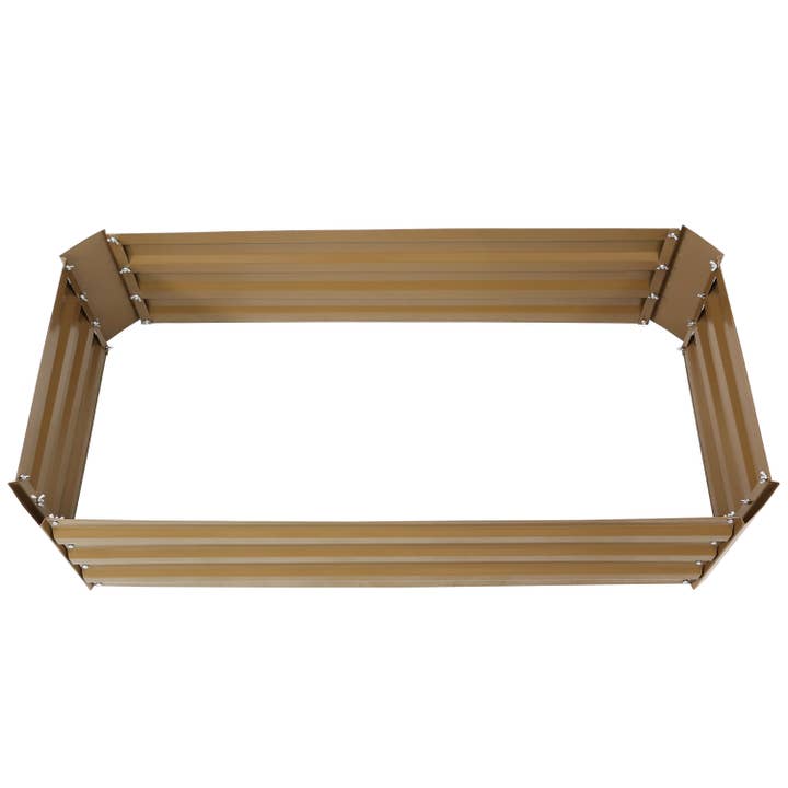 Sunnydaze Decor - Wholesale Planter Box - Steel Rectangle Raised Garden Bed - 48 in - Brown8