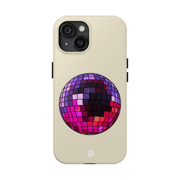 Cream Purple Disco Ball Phone Case for wholesale by Thursday’s Child Creative Studio