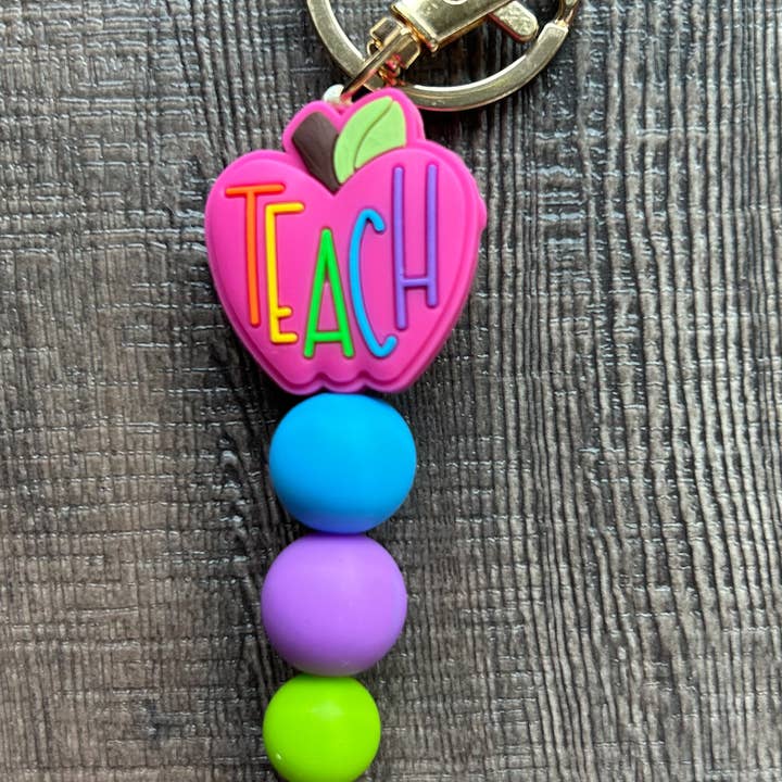 JILLIAN INK LLC - Wholesale Keychain - Women's - Teacher Focal Bead Small Keychain or Bag Charm1