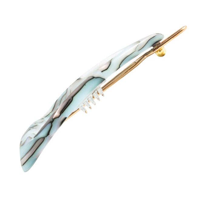 France Luxe/L. Erickson - Wholesale Barrette - Women's - Triangle Cutout Tige Boule - Classic