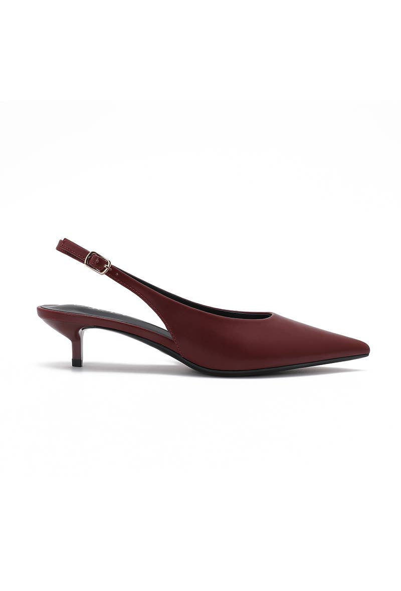 Joia Paris - Wholesale Low Heels - Women's - Pointed toe slingback pump, small thin heel H8-1021E18