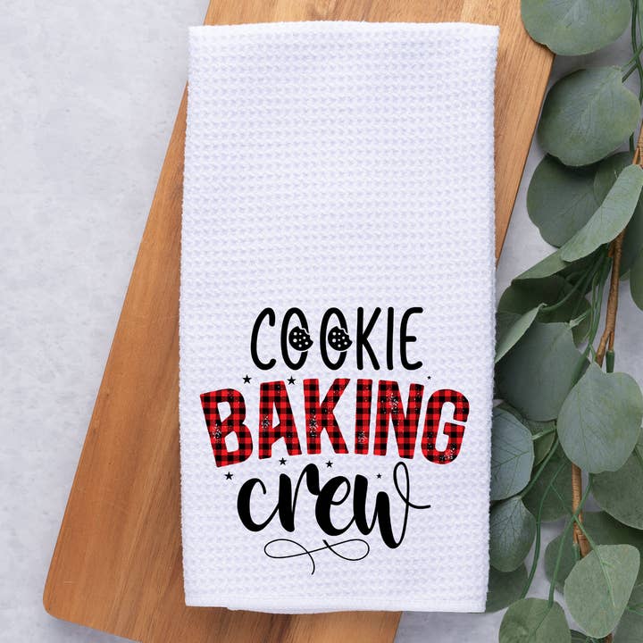 Christmas Cookie Baking Crew Kitchen / Hand Towel for wholesale by Dark Horse Dream Designs LLC