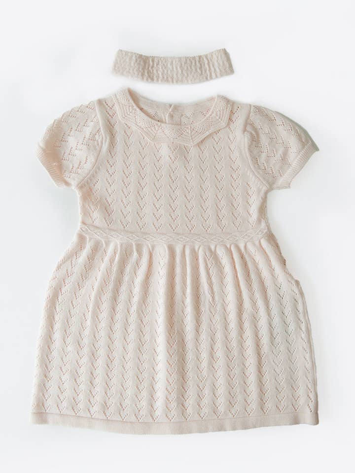 Vestido de punto y diadema Lolo - S89618 para venta al por mayor de Baby Avocado