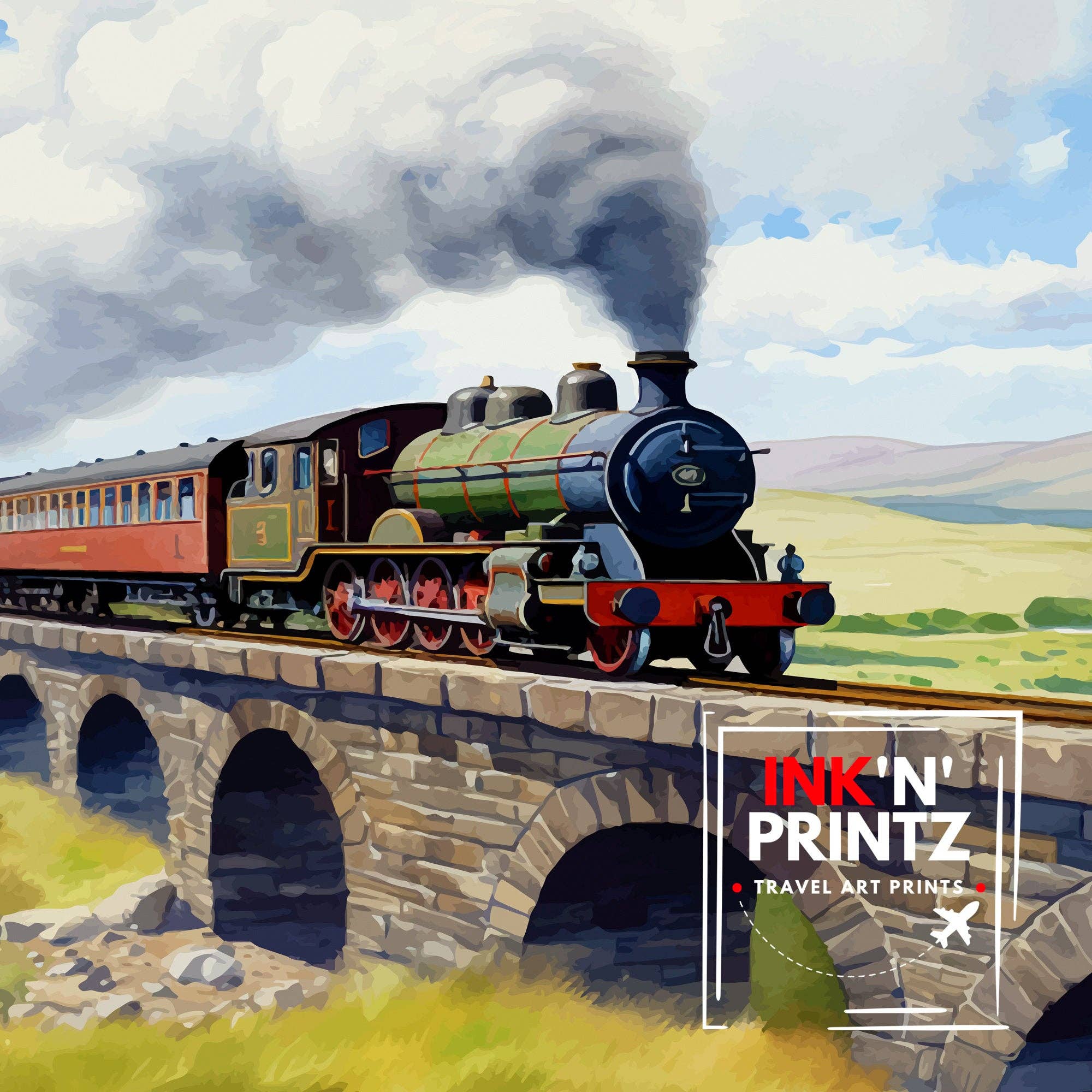 InkNPrintz – wholesale Poster – Ribblehead Viaduct Landscape Poster Yorkshire Dales Wall Art Ribblehead Viaduct Poster UK Travel Posters Yorkshire Art Poster Ribblehead7