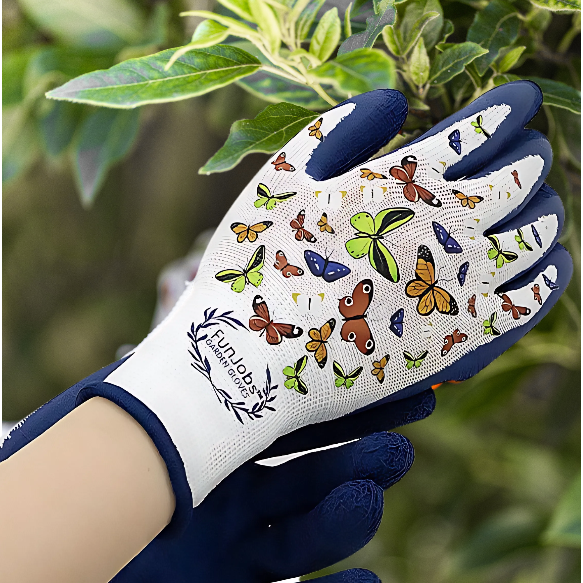 FunJobs Garden Gloves - Wholesale Garden Gloves - FunJobs Butterfly Garden Gloves- Medium6