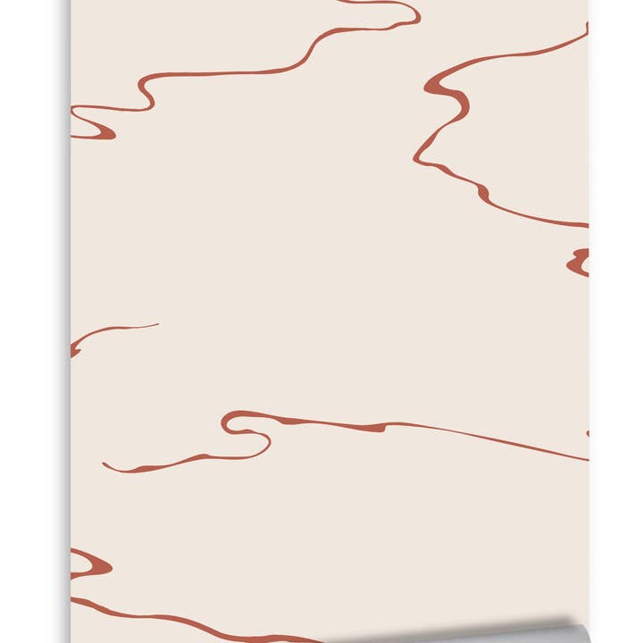 Miramar Wallpaper- Terracotta for wholesale by Sarah Drake Design