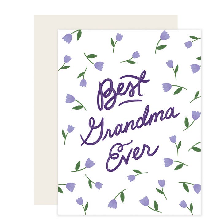 Grandma Flowers | Biglietto per la migliore nonna di sempre per la vendita all'ingrosso da parte di Slightly Stationery