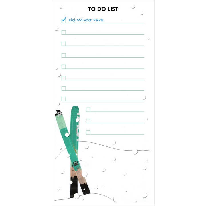 "Bloc-notes Winter Park Go Ski" – Aventure hivernale pour la vente par Lilybart LLC