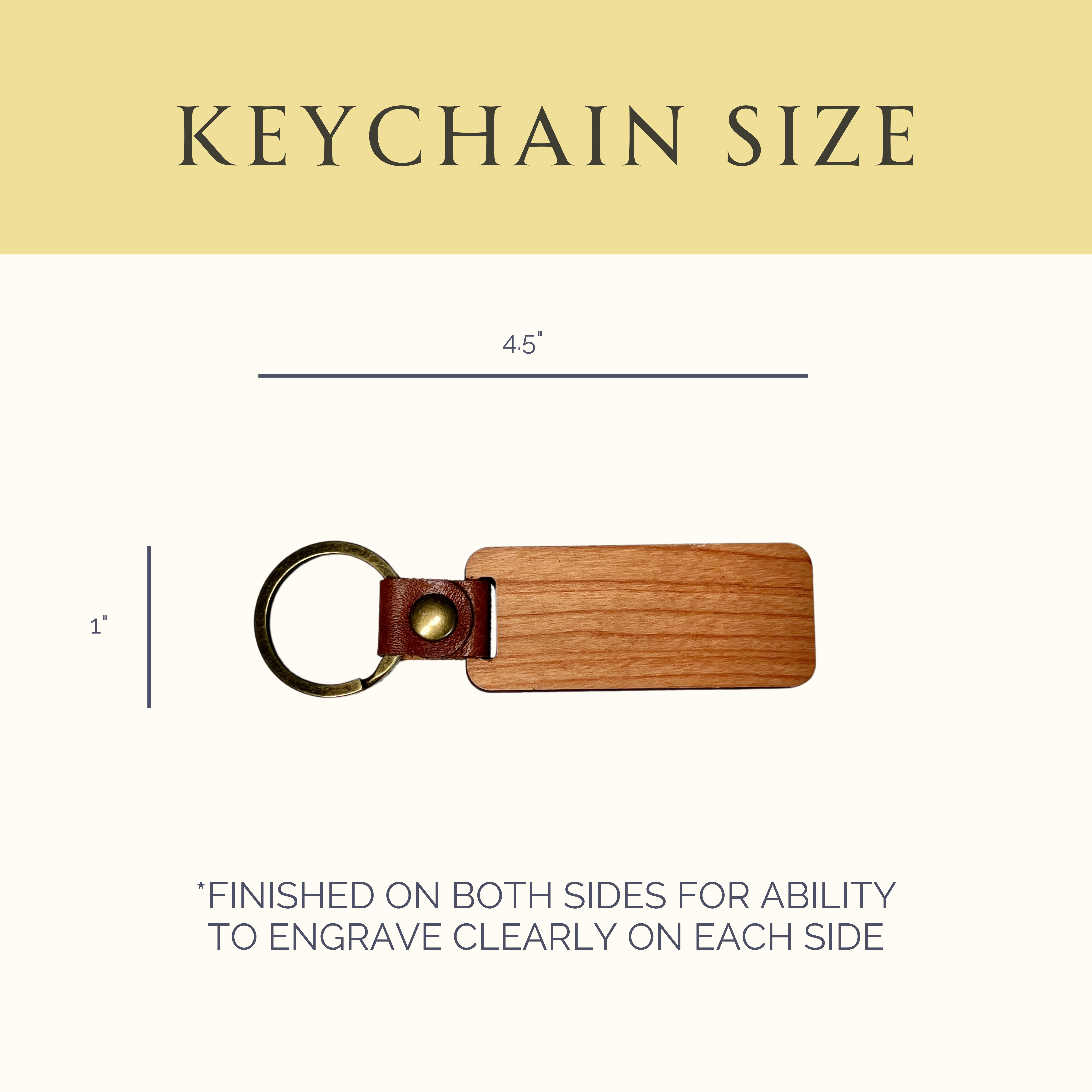 The Cutest Gifts - Wholesale Keychain - Unisex - Walnut, Cherry, and Bamboo Finished Wood Keychain Blanks5