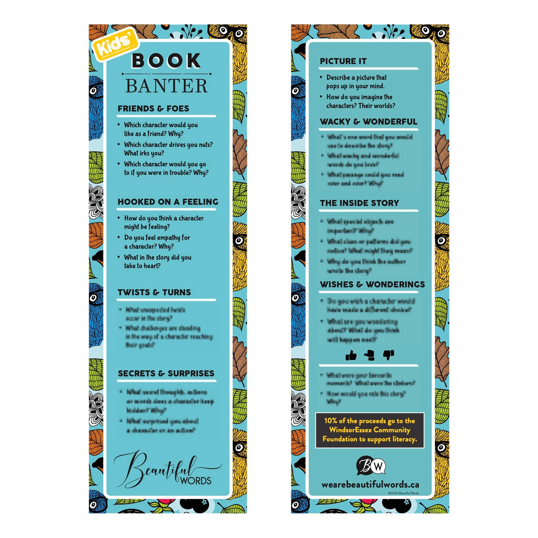 Beautiful Words - Wholesale Bookmark - Kids' Book Banter Bookmark2