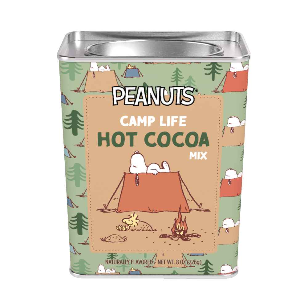 McSteven's - Wholesale Hot Cocoa Mix/Kit - Peanuts® Snoopy Camp Life Chocolate Cocoa (8oz Tins)12