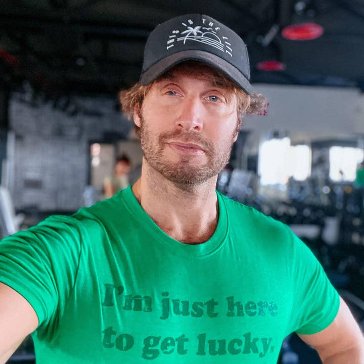 I'm Just Here To Get Lucky Men's Tshirt Saint Patrick's Day for wholesale by Crazy Dog T-Shirts