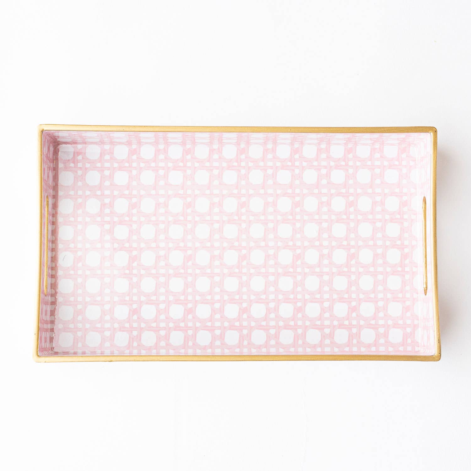 8 Oak Lane - Wholesale Decorative Tray - Pink Cane Vanity Tray2