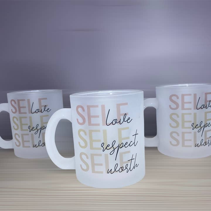 D2JCrafts - Wholesale Coffee Mug - Self Love, Self Respect, Self Worth,Frosted Coffee Mug5