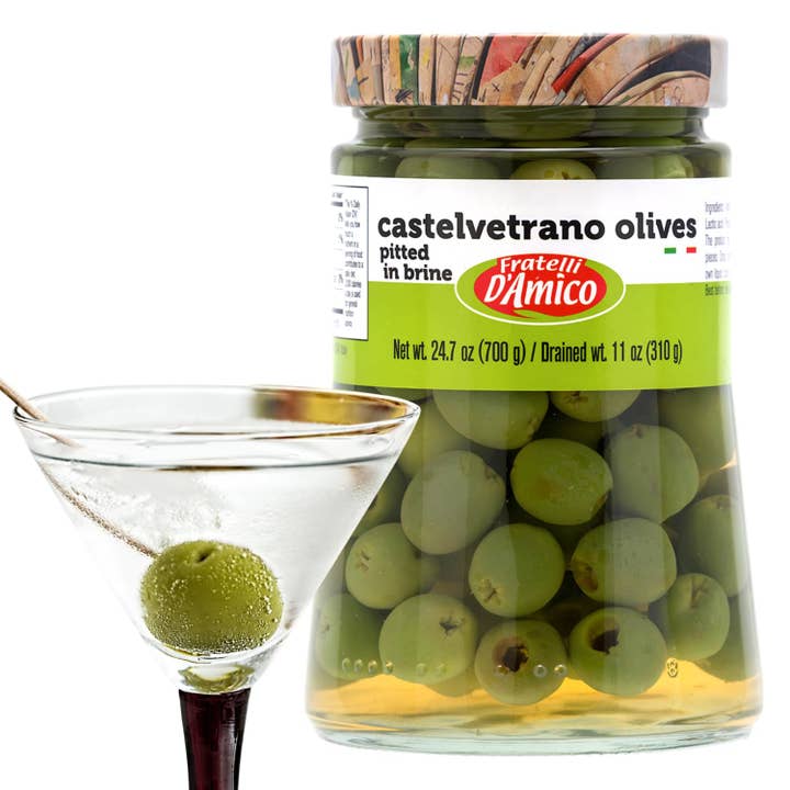 Wholesale Italian Food - Wholesale Olives - Fratelli D'Amico, Castelvetrano olive (Pitted), Family-Size . 24oz, (700 g)4