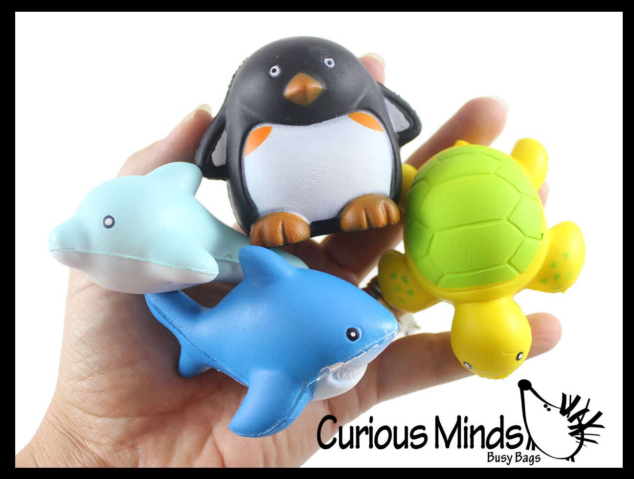 Curious Minds Toys - Wholesale Squishy Toy - Kids & Baby - 1 Small Slow Rise Squishy Toys - Sea Animals Ocean Creatures
