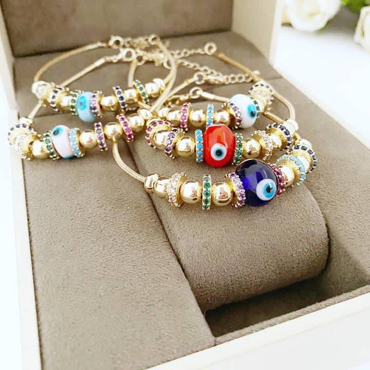 Evileyefavor - Wholesale Charm/Dangle Bracelet - Evil Eye Bracelet, Authentic Pandora Bracelet, Glass Evil Eye Charm, Pandora Charm1