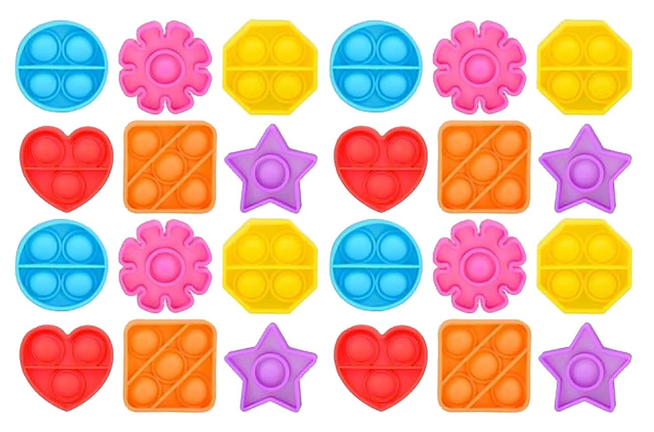 Curious Minds Toys - Wholesale Fidgetspeelgoed - Kinderen - Kleine 2" geometrische vorm Bubble Pop Fidget Toy Game OT Favor9
