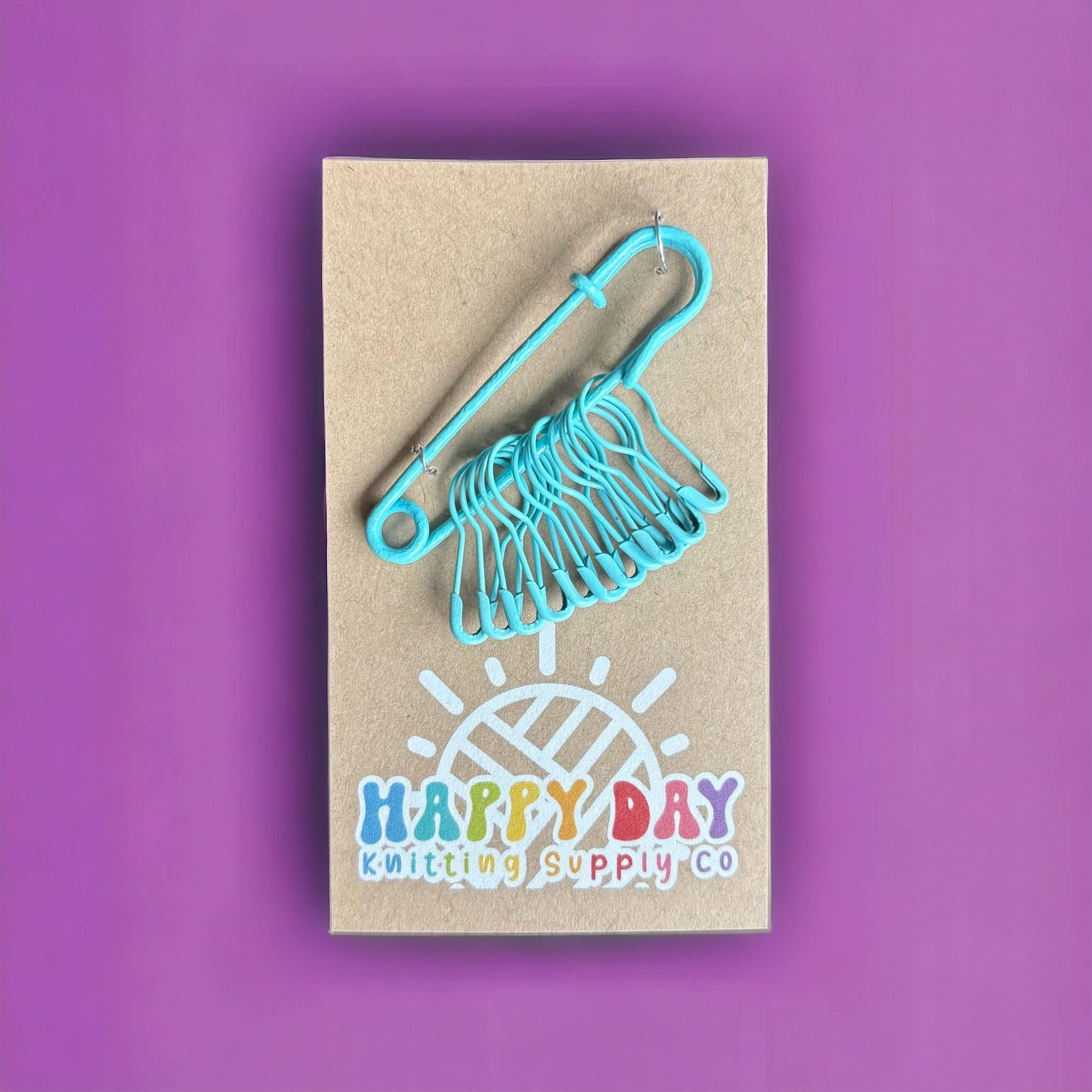 Happy Day Knitting - Wholesale Knitting/Crochet Supplies - Stitch Holder with 12 Bulb Pin Markers for Knitting/Crochet
