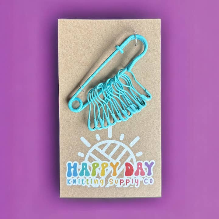 Happy Day Knitting - Wholesale Knitting/Crochet Supplies - Stitch Holder with 12 Bulb Pin Markers for Knitting/Crochet0