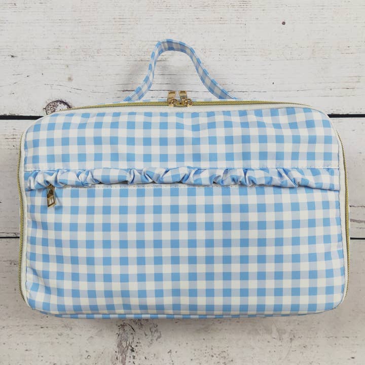 sassy kids palace - Wholesale Lunch Bag/Box - Kids - Light Blue Plaid Ruffle Baby Girls Lunch Boxes Bag