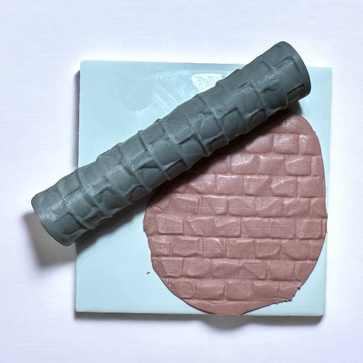 Rodillo de Arcilla Polimérica de Ladrillos: Herramienta de Textura para Hacer Pendientes para venta al por mayor de Roussell Prints and Demand LLC