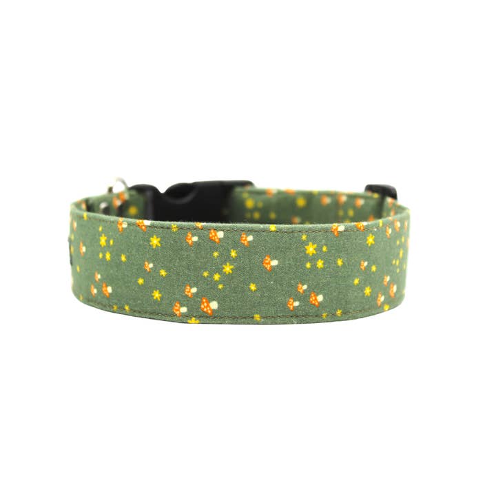 Mushroom dog collar for wholesale by Paper Chasing Collars Dog Accessories