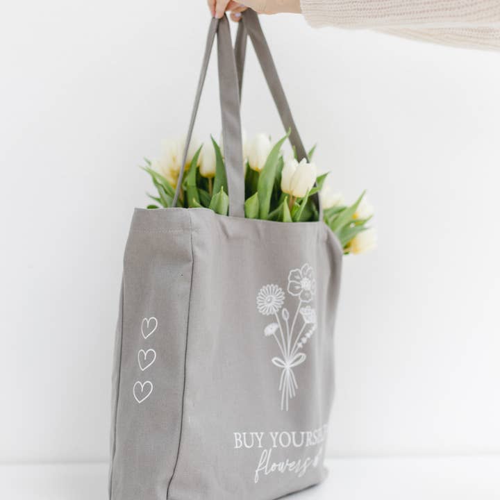 Bake Affair GmbH - Wholesale Tote Bag - Women's - Cotton bag "Buy yourself flowers"1
