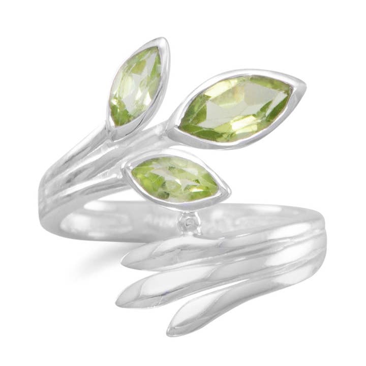 Fläkt Design Marquise Peridot Wrap Ring för wholesale av Silver Stars Collection