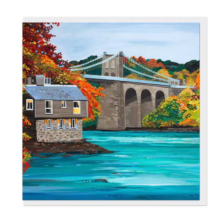 Autumn Bridge Card for wholesale by Janet Bell Gallery & Lifestyle Store