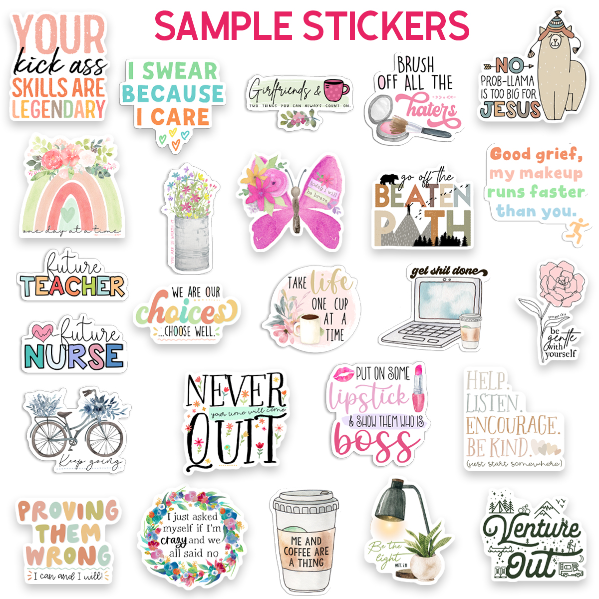 Scenic Route Design Co. - Wholesale Sticker - Grab Bag Sticker Assortment (40 stickers)1