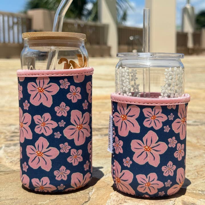 Retro Hibiscus Cup Sleeves for wholesale by Phases Hawaii