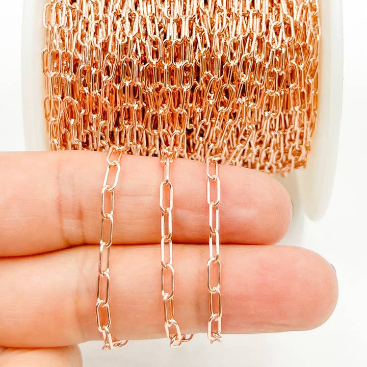 2505RGF. 14K Rose Gold Filled Paperclip Chain for wholesale by Jewels & Chains