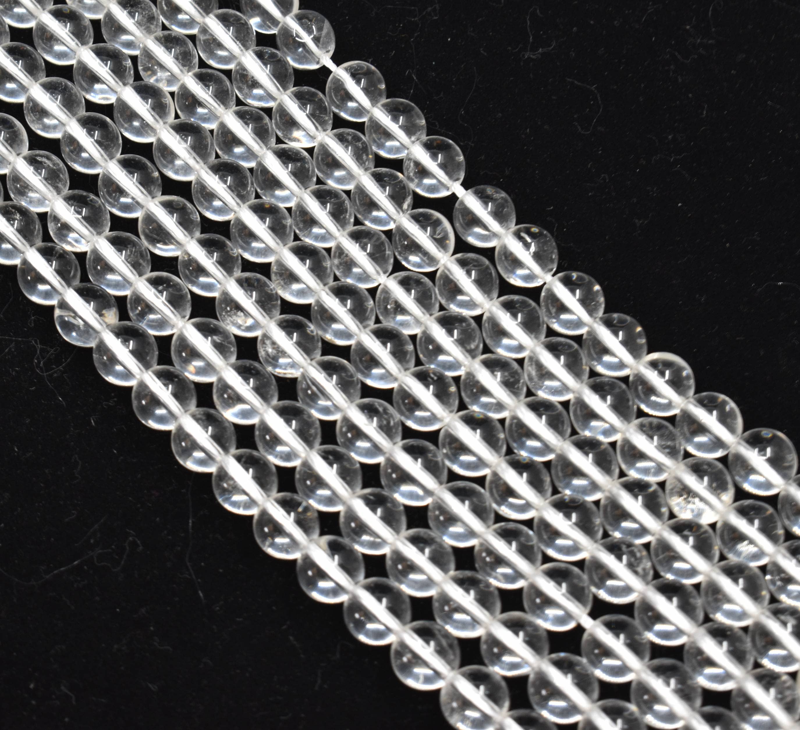 AK Healing Crystals - Wholesale Beads - Crystal Quartz Round Beads, Crystal Bead Jewelry 4-12mm0