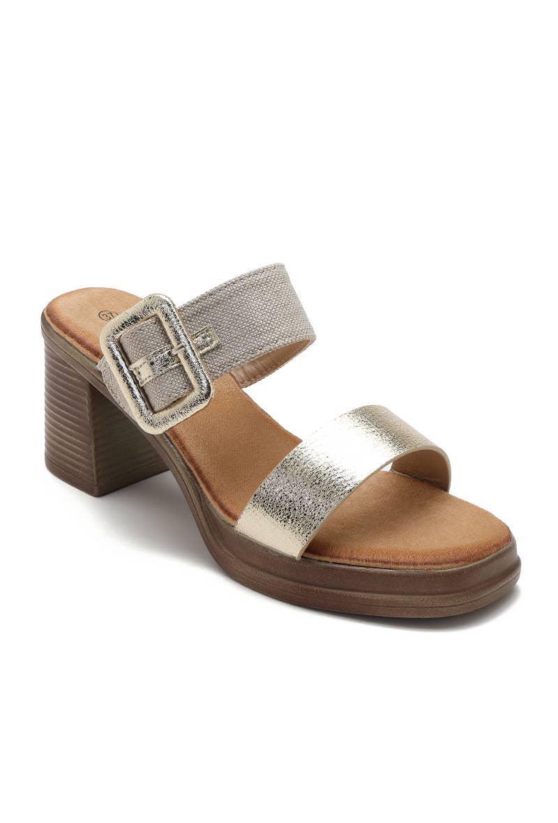 Joia Paris - Wholesale Mules - Women's - Wedge heel mules with buckle, comfortable KA-808