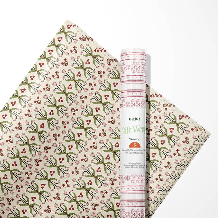 re:mused studio - Vente Feuille de papier cadeau - Papier Cadeau Brasserie – Double Face9