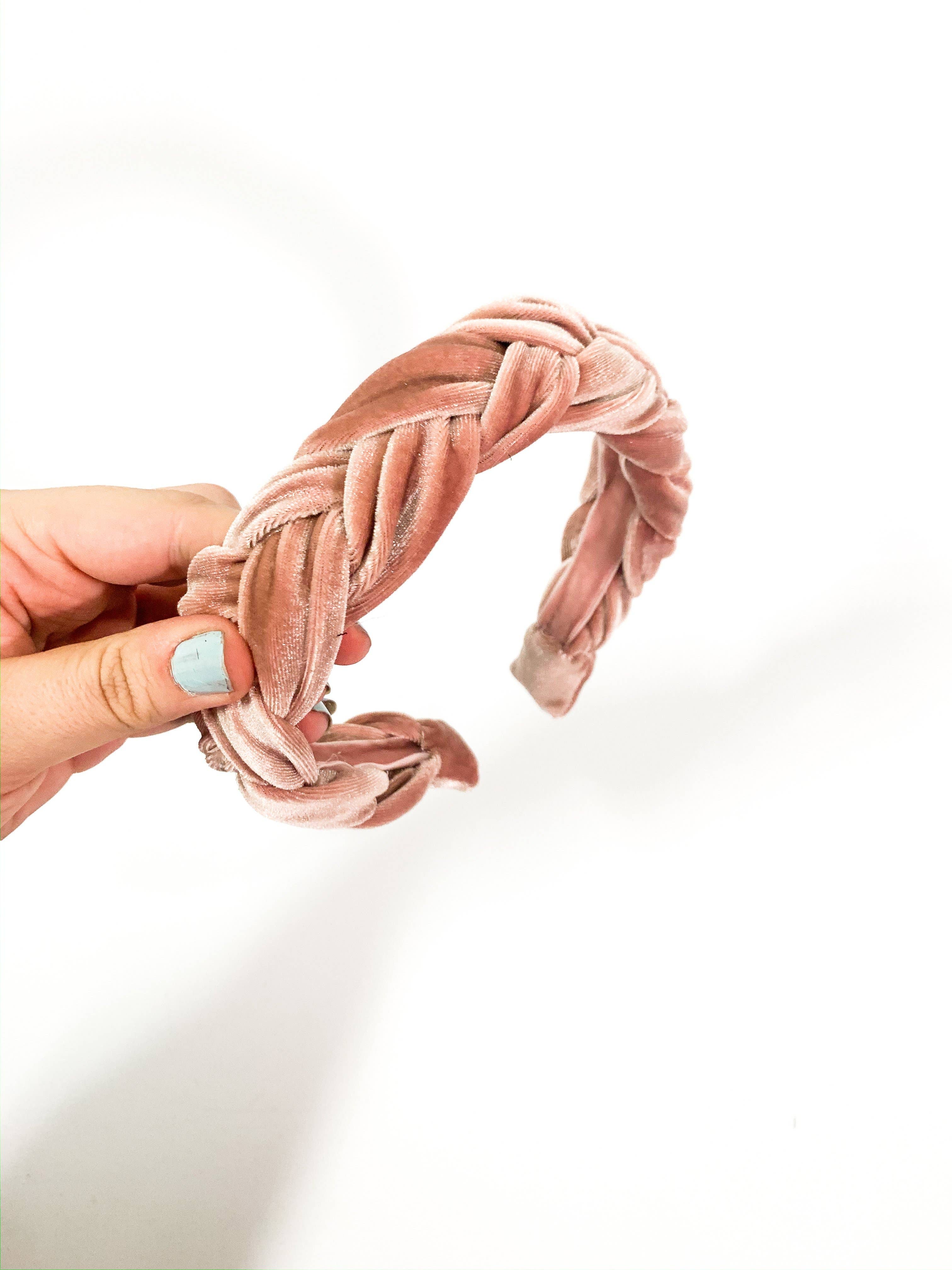 Iris Atelier - Wholesale Haarband - Dames - Gevlochten fluwelen hoofdband - kleinere versie3