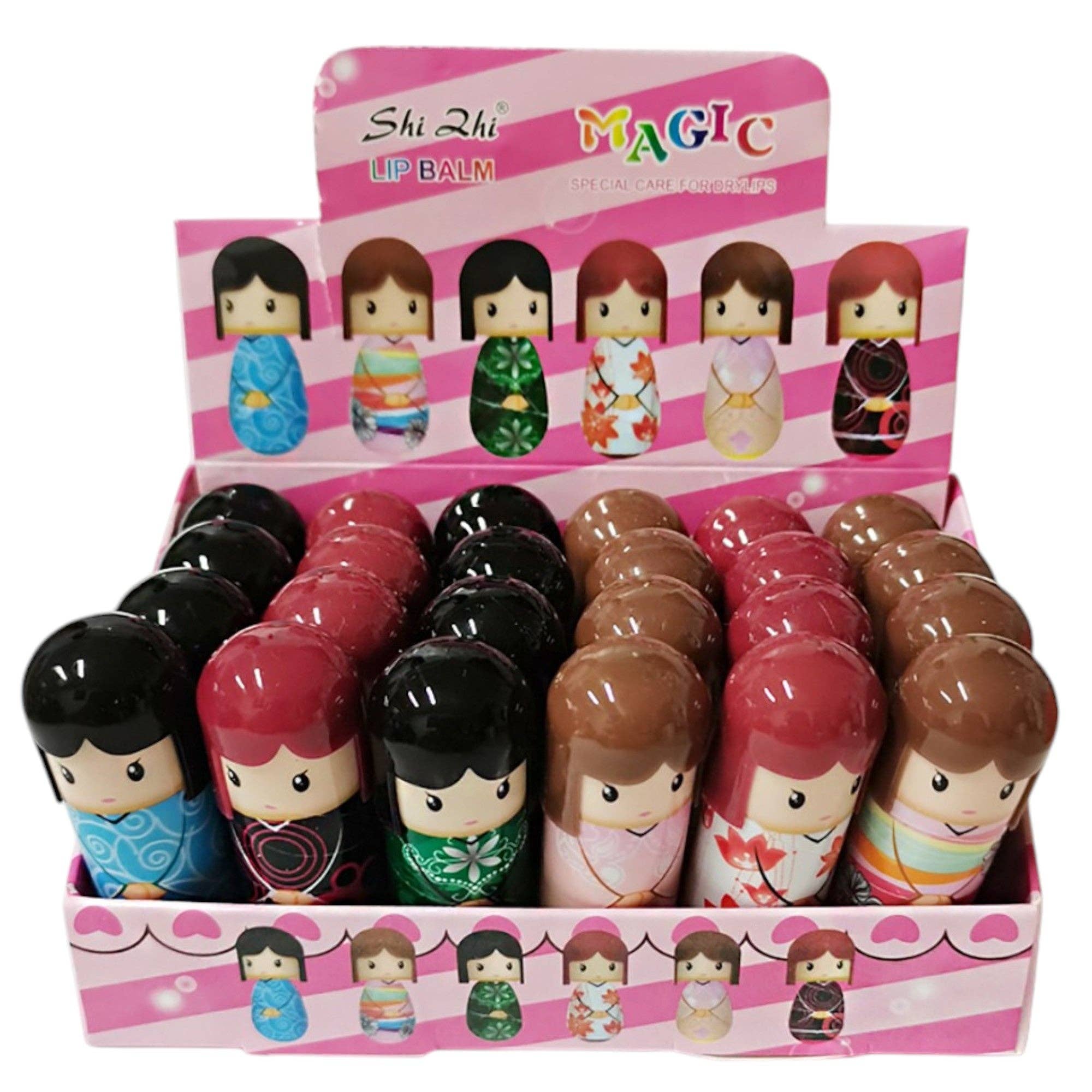 ASSORTED Doll Cartoon Lip Balm LB2322-17-C (24PC) for wholesale on Faire2