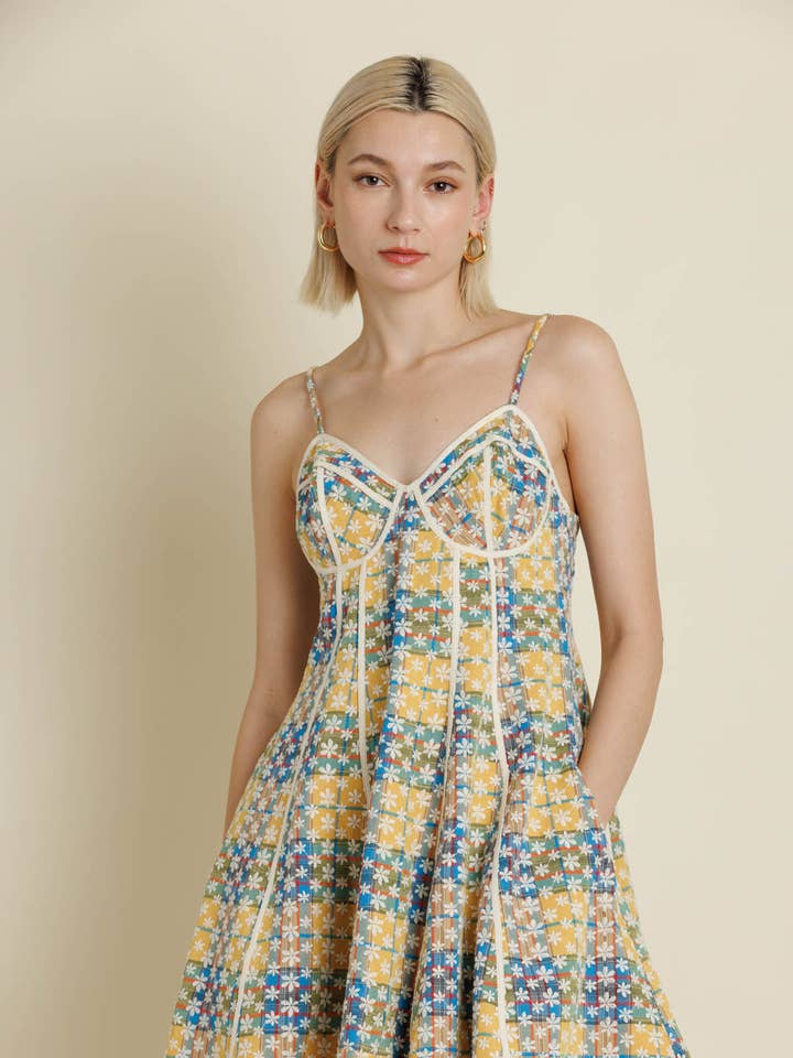 AD2091 - EMBROIDERED MINI DRESS for wholesale by Aureum