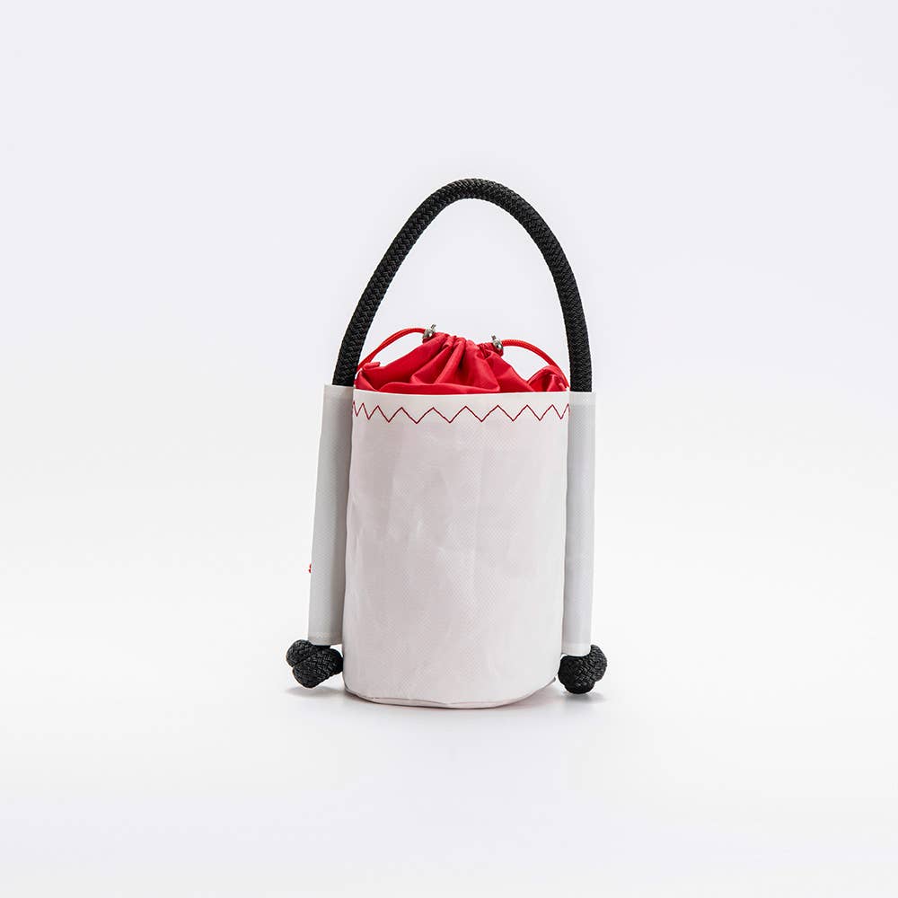 Bolina Sail - Wholesale Beach Bag - Recycled Sailing Bucket Bag — Strallo - Red1