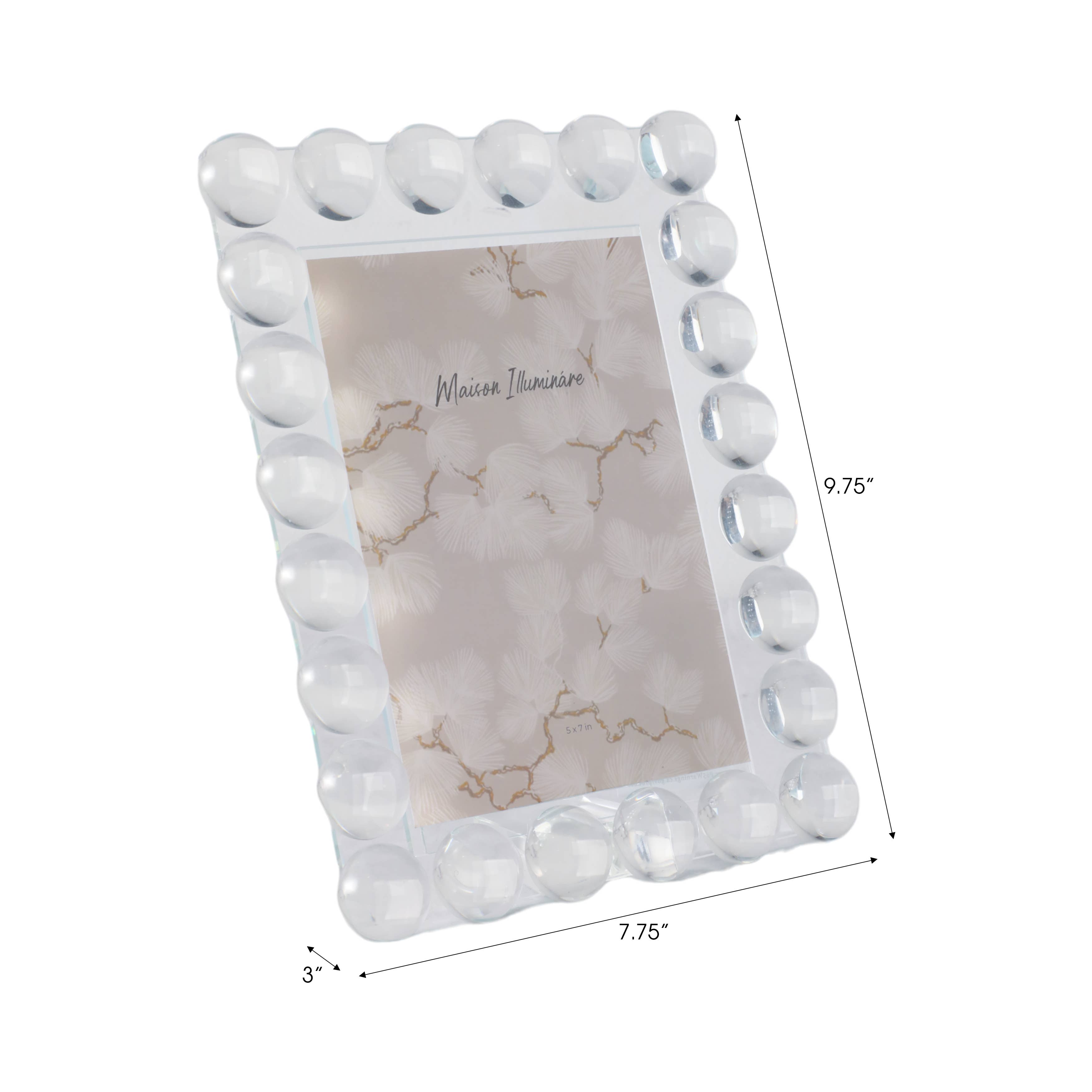 Sagebrook Home - Wholesale Picture Frame - Crystal Bubble Spherical Border Photo Frame - Clear, 5x7 in.2